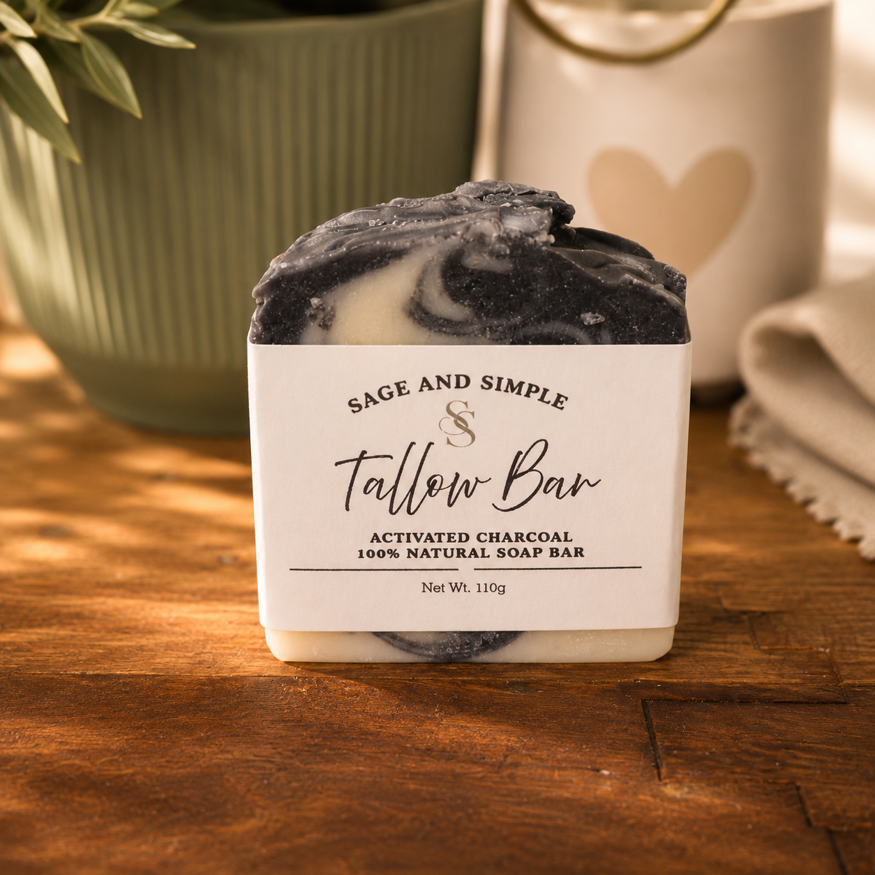 Activated Charcoal Tallow Bar