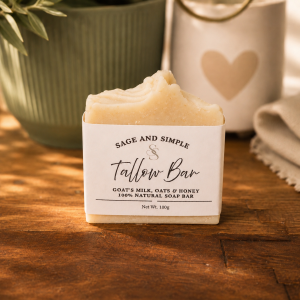Goat's Milk, Oats & Honey Tallow Bar