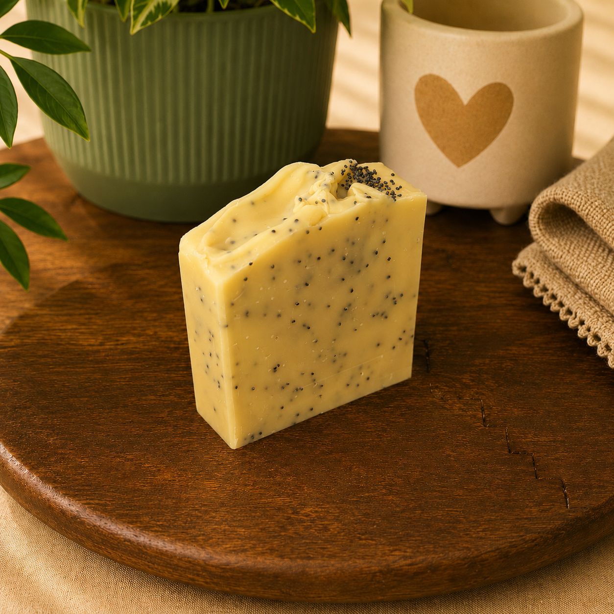 Lemongrass Poppy Seed Tallow Bar - Image 2