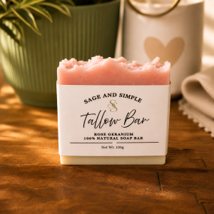 Rose Geranium Tallow Bar