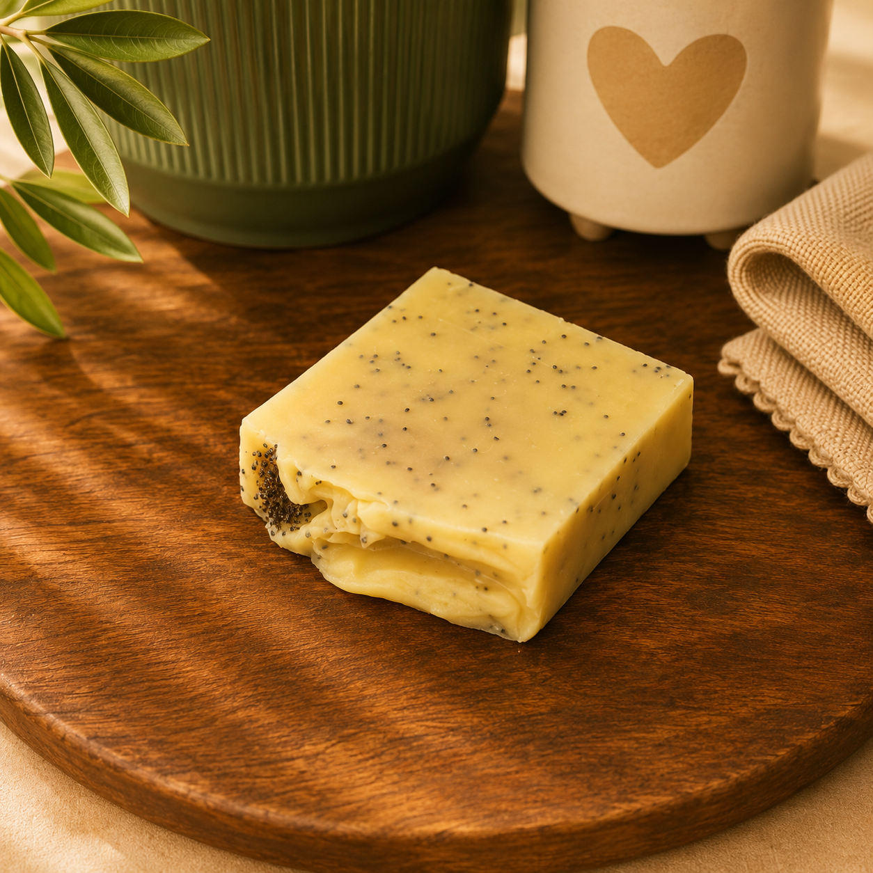 Lemongrass Poppy Seed Tallow Bar - Image 3