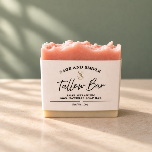 Rose Geranium Tallow Bar